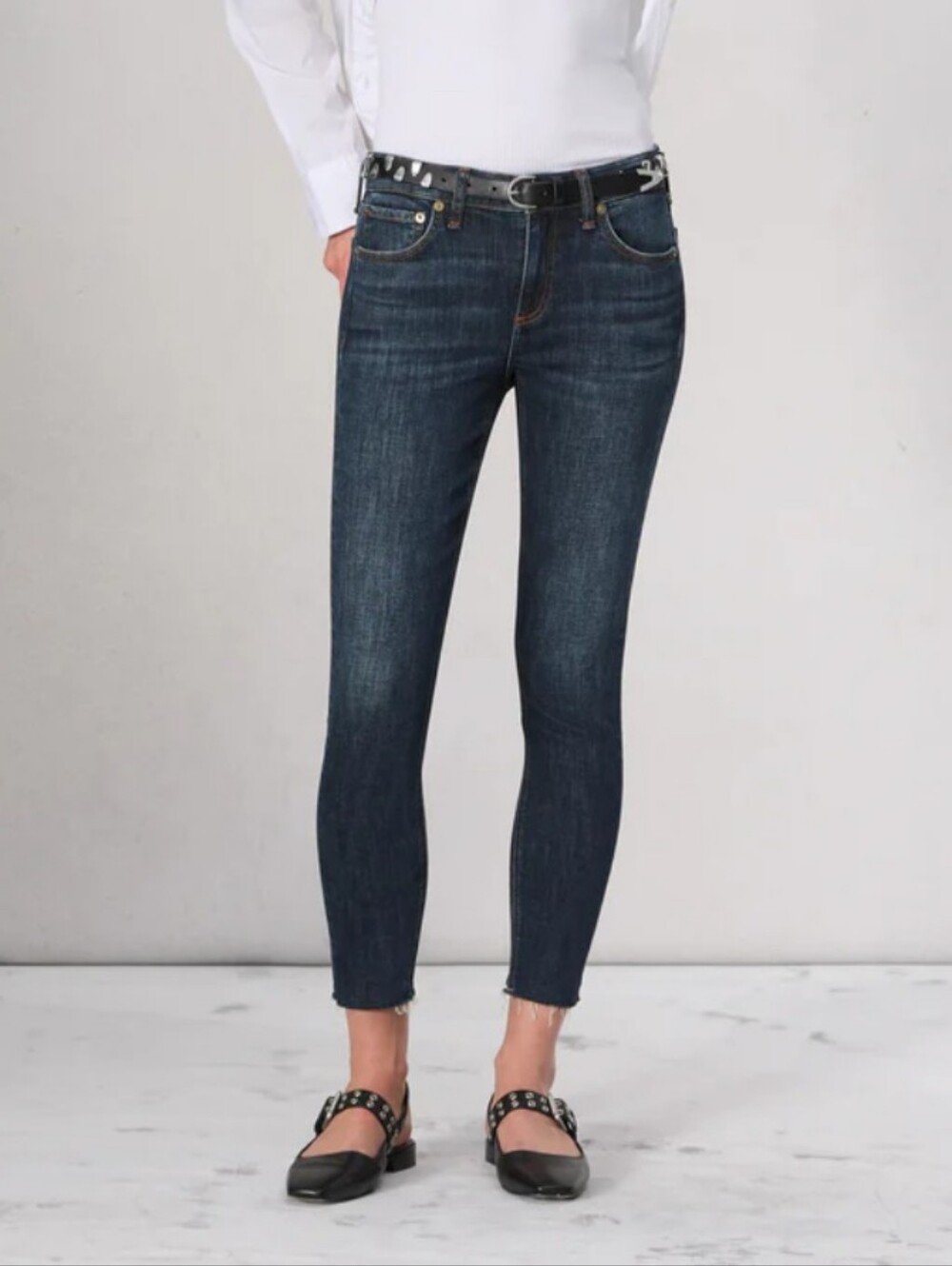 Rag & Bone Indigo Stretch Skinny Jeans (Cate)
